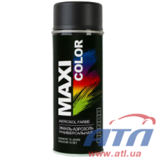 Фарба в аерозолі MAXI COLOR RAL 9005 Matt універсальна декоративна чорна матова 400мл (арт. MX9005M)