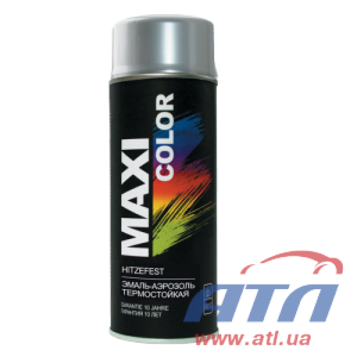 Фарба жаростійка в аерозолі MAXI COLOR 400мл Срібляста