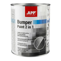 Фарба структурна для бамперів однокомпонентна APP Bumper Paint 2в1, чорна, 1л (арт. 020801)