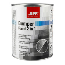 Фарба структурна для бамперів однокомпонентна APP Bumper Paint 2в1, чорна, 1л (арт. 020801)