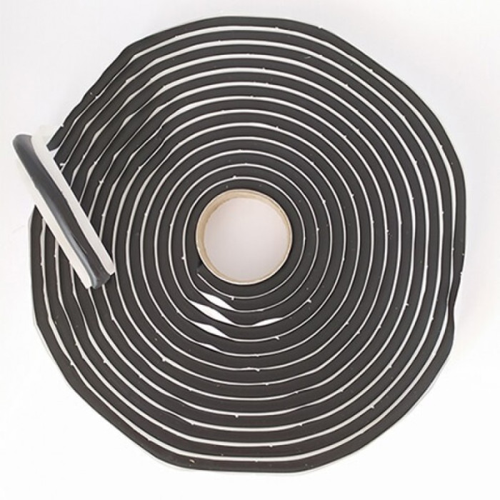 Купити Стрічка-герметик із каучуковим ущільнювачем APP-Butyltape чорна (валик), 8мм*6м в Україні