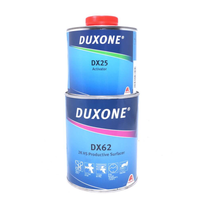 Купити Грунт акриловий високопродуктивний, світло-сірий DUXONE DX-62 HS 1л із затверджувачем DX25 (арт.DX-62+DX-25) в Україні