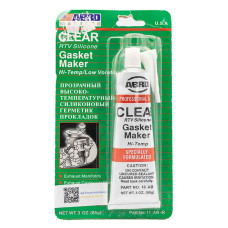 Герметик силіконовий темп.стійкий ABRO RTV Silicone CLEAR +343* C 85гр Прозорий