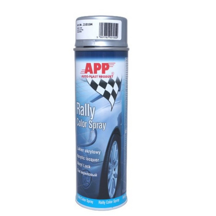 Фарба акрилова в аерозолі APP Rally Color срібляста 500мл