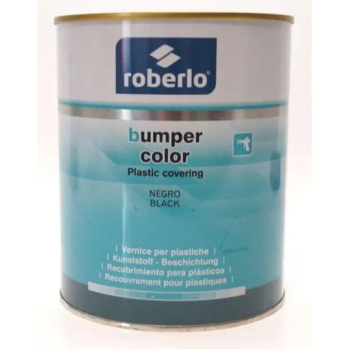 Купити Структурна фарба для бампера чорна 1л Roberlo BC-10 Negro Black (арт.44584/61161) в Україні