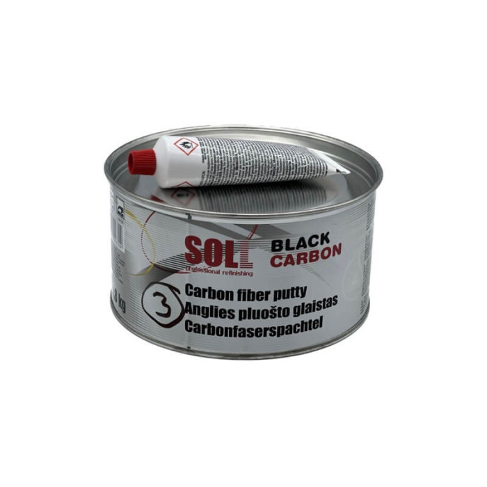 Купити Шпатлівка SOLL з вуглеволокном, колір чорний - Carbon Putty 1,8 кг в Україні