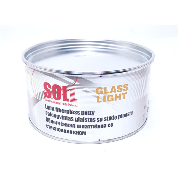 Шпаклівка з скловолокном SOLL Glass Light, жовта легка 1л