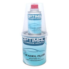 Грунт акриловий сірий 800мл+затверджувач 160мл OPTIMAL 2K Acryfiller 5+1 HS (OPS-AF51G-960)
