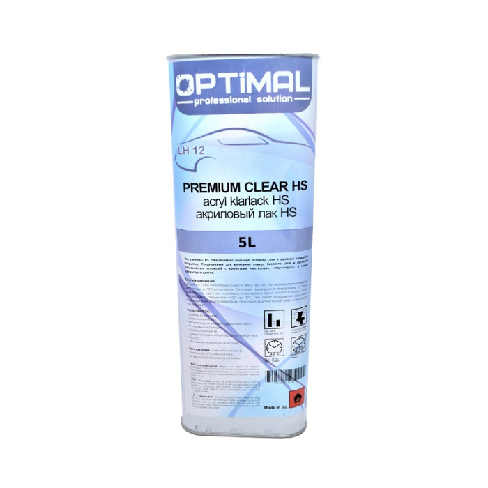 Купити Лак акриловий OPTIMAL PREMIUM HS 2:1 без затверджувача 5 л (арт. OPS-AL21-5L) в Україні.