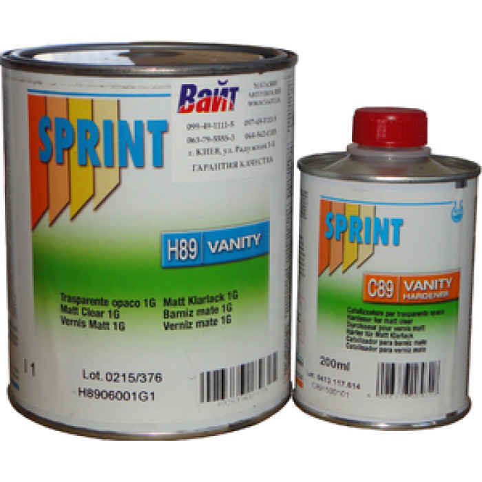 Лак SPRINT H89 2G Mat Clear Coat (1л.) + C89 Hard Coart (0,2л)