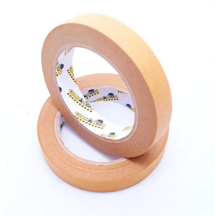 Купити Малярна стрічка CHAMALEON 19мм*50м 120*С Masking tape коричневий (арт. 48211) в Україні