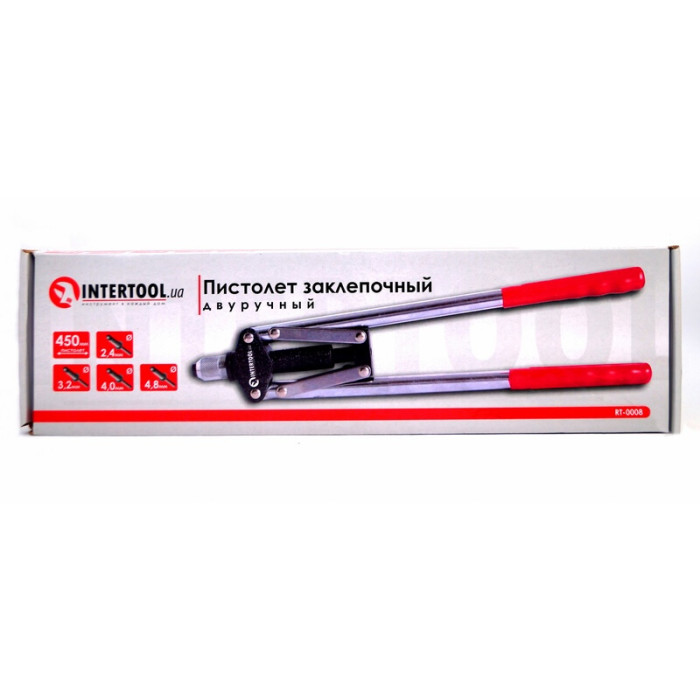 Купити Заклепочник важільний INTERTOOL RT-0008, 450 мм в Україні.