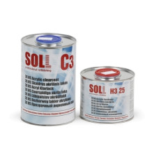 Лак акриловый SOLL C3 1л. c отвердителем H3 25 Normal 0.5л (С3 1N\H3 25 N)