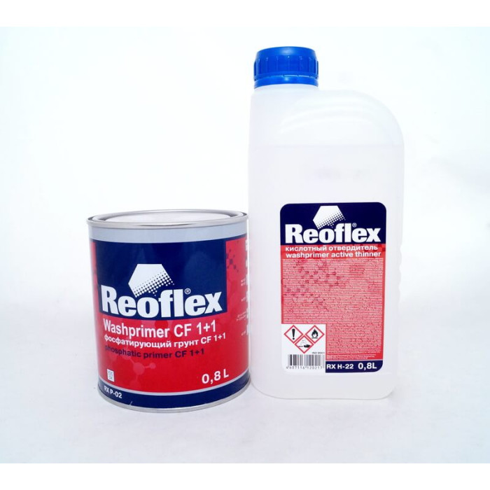 Купити Фосфатуючий грунт Reoflex CF 1+1 0.8л із затверджувачем 0,8л (арт.RX P-02/RX H-22) в Україні