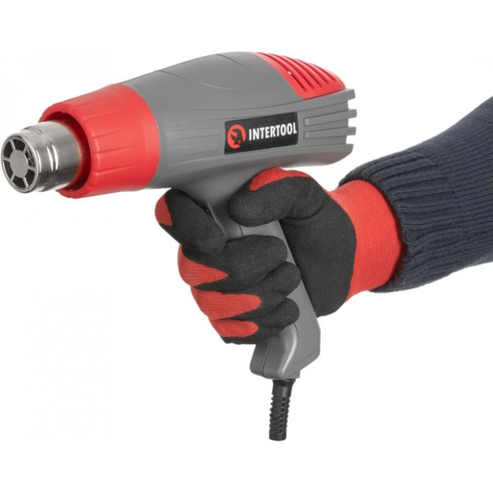 Фен технічний. 2000Вт, 2 режима. 400-600С, 300-500л/хв. INTERTOOL