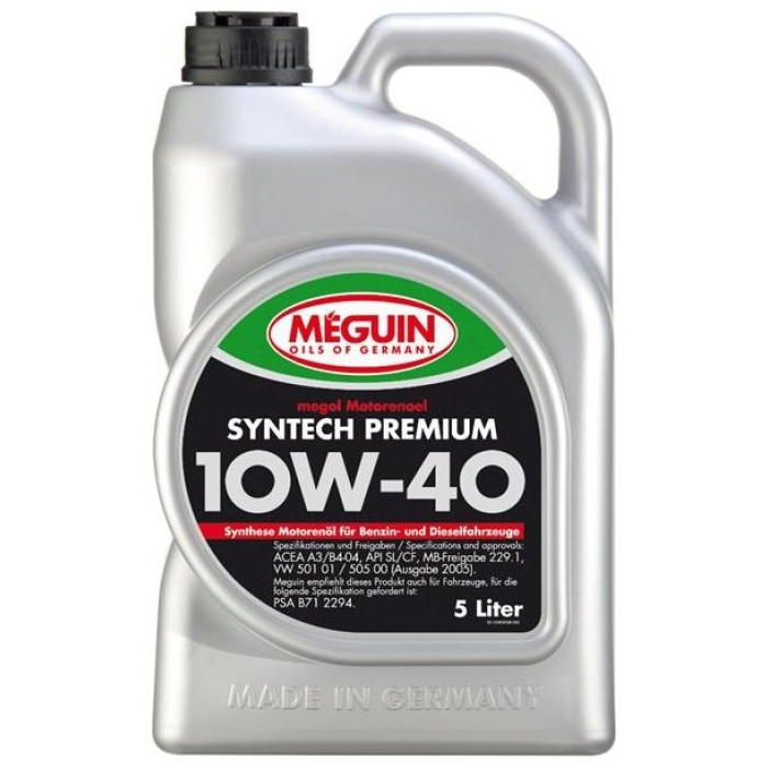 Купити Моторна олія Meguin Syntech Premium Diesel 10W-40 напівсинтетична, 5 л (4637) в Україні