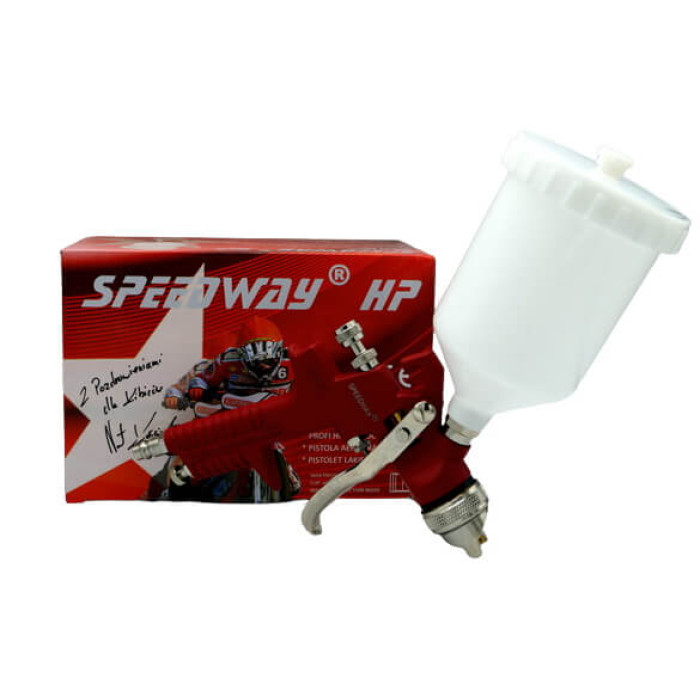 Пістолет фарбувальний Speedway Fachowiec HP дюза 2.0мм (червоний)