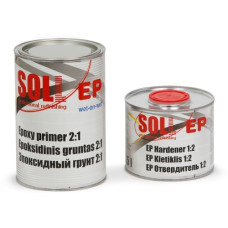 Грунт епоксидний SOLL 2:1 1л + затв. 0,5л Чорний (6 шт / уп)