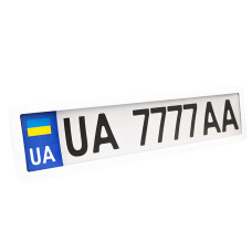Автомобільна рамка під номер Carlife біла глянцева