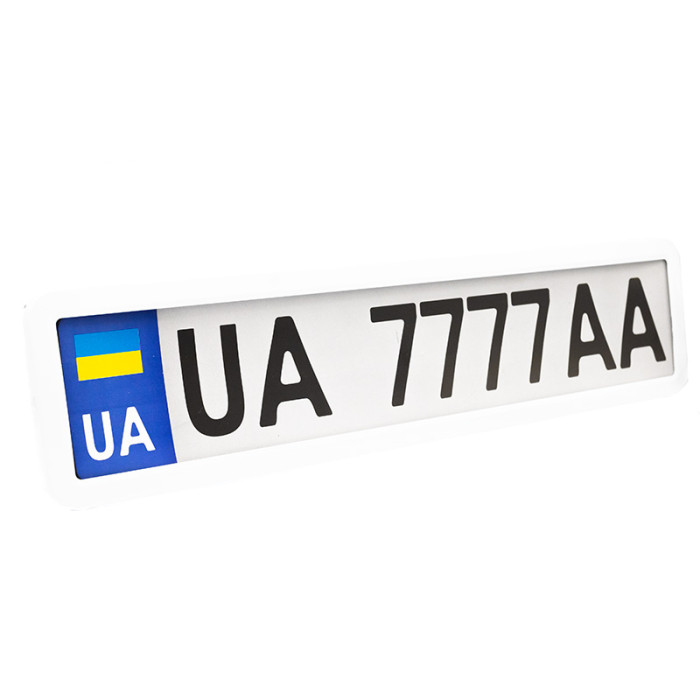 Автомобільна рамка під номер Carlife біла глянцева
