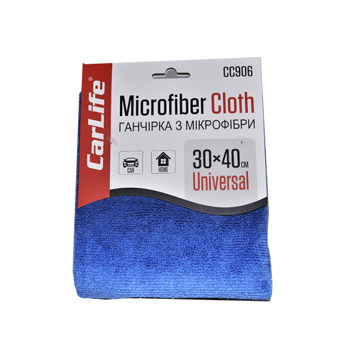 Купити Серветка з мікрофібри 30х40 см CarLife (CC906 CC926) в Україні