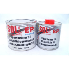 Грунт епоксидний SOLL 2:1 0,5л + затв. 0,25л Чорний (12шт / уп)