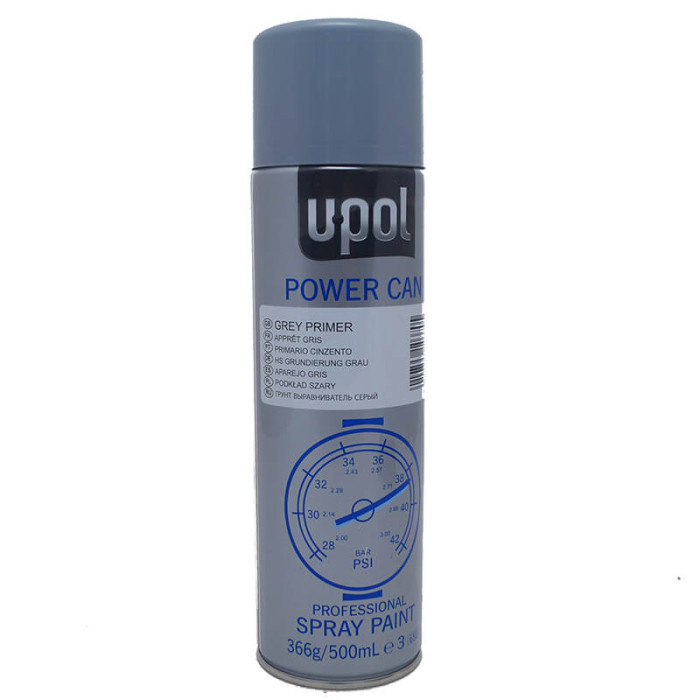 Грунт акриловий наповнюючий в аерозолі U-POL 500мл Сірий