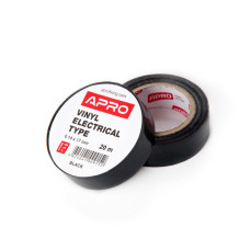 Стрічка ізоляційна Apro - 20м*17*0,14мм чорна