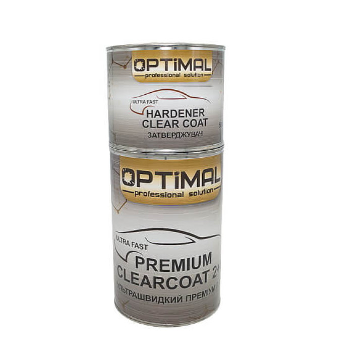 Лак акриловий OPTIMAL ULTRA FAST HS 2+1, 1л + затверджувач 0,5 л в Україні