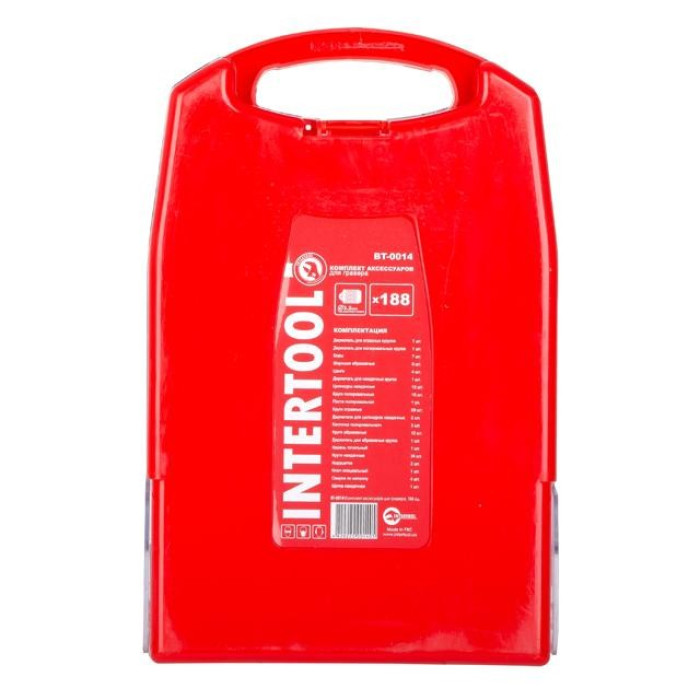 Купити Комплект аксесуарів для гравера WT-0516 та DT-0517 188 од. INTERTOOL BT-0014 в Україні