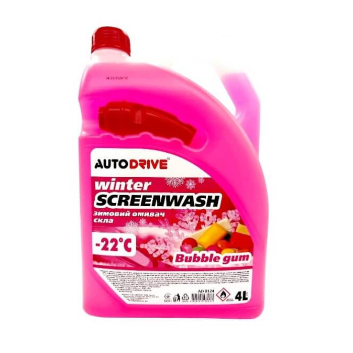 Омивач скла зимовий Auto Drive AD0124 Bubble Gum -22 °C, 4л