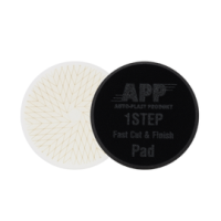 Полірувальна губка APP 1Step Fast Cut & Finish Pad біла липучка реп'яхи d135 h 2.5 см