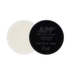 Круг полірувальний на липучці APP 1Step Fast Cut & Finish Pad (D135/H25) білий - реп'ях