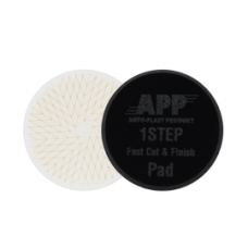 Круг полірувальний на липучці APP 1Step Fast Cut & Finish Pad (D135/H25) білий - реп'ях