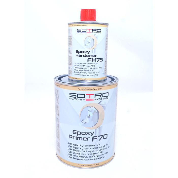 Купити Грунт епоксидний сірий 2K UHS 3:1 Epoxyt 1л + отверджувач FH75 0,25л SOTRO (T027075/T027525) в Україні