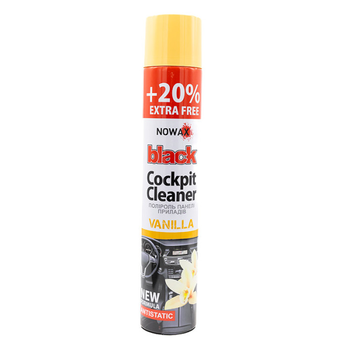 Купити Поліроль пластика NOWAX Black Cockpit Cleaner ваніль NX00701 750мл в Україні