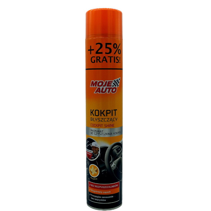 Поліроль для торпеди аероз. MojeAuto Kokpit 750ml - Ваніль