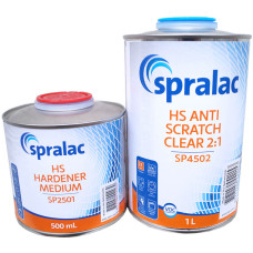 Лак стійкий до подряпин HS Anti scratch Spralac Clear 1л + затвердн HS 0.5 Handener Medium