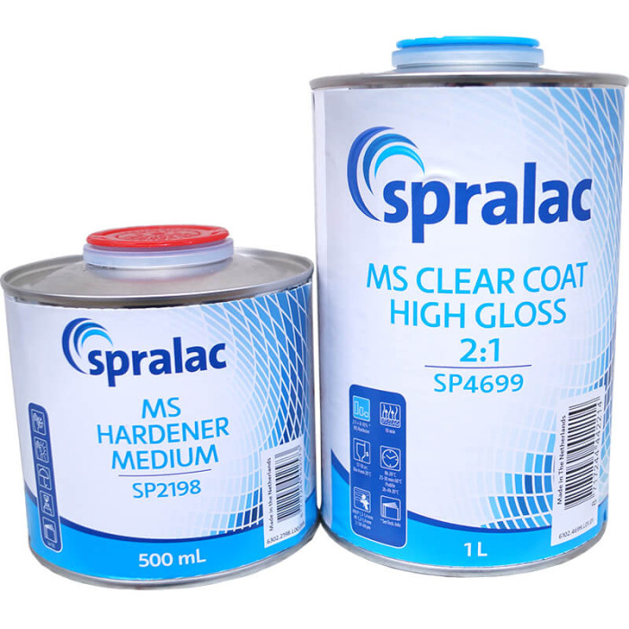 Лак підвищеного глянцю MS SPRALAC 1л + затв стандарт MS 0.5