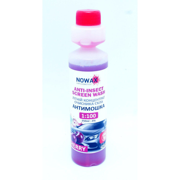 Купити Омивач літній NOWAX Anti-Insect Screen Wash вишня, 250мл (арт. NX25225) в Україні