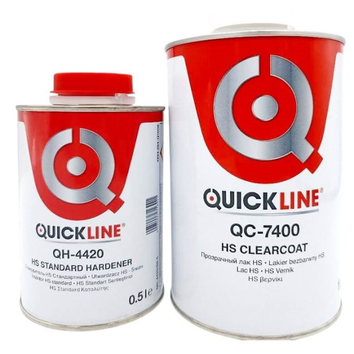 Купити Акриловий лак 1,5л HS QUICK LINE QC-7400 зі стандартним затвердником QH-4420 в Україні