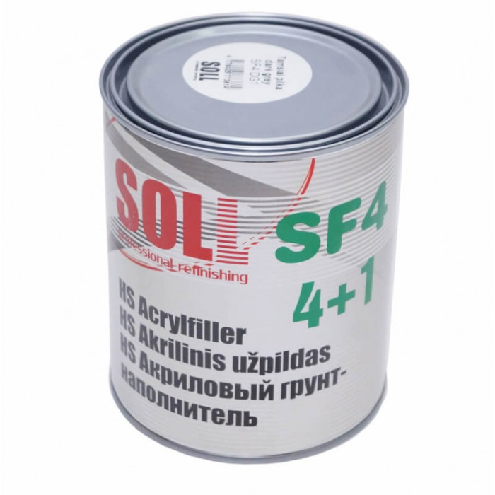 Купити Грунт акриловий (мокрий по мокрому) SOLL SF4 4+1 темно-сірий 1л із затверджувачем FH5 0,25л в Україні
