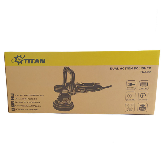 Поліровальна машина ексцентрикова TITAN TDA09 (650W) d125мм