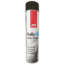 Фарба акрилова в аерозолі APP Rally Color чорна блискуча 600мл