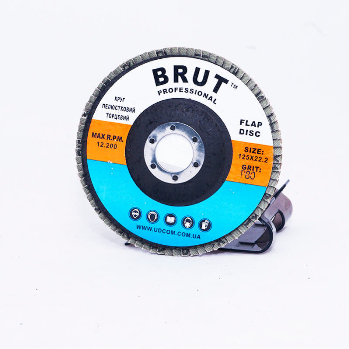 Купити Диск пелюстковий торцевий 125мм P80 Brut (103105) в Україні.