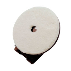 Круг полірувальний шерстяний FLEXIPADS PRO-Wool D135mm бежево - чорний (короткошерстий)