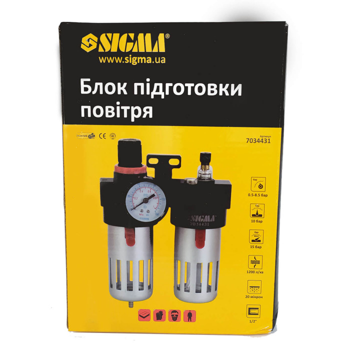 Фільтр подвійний з редуктором Sigma 1200 л/хв, 1/2