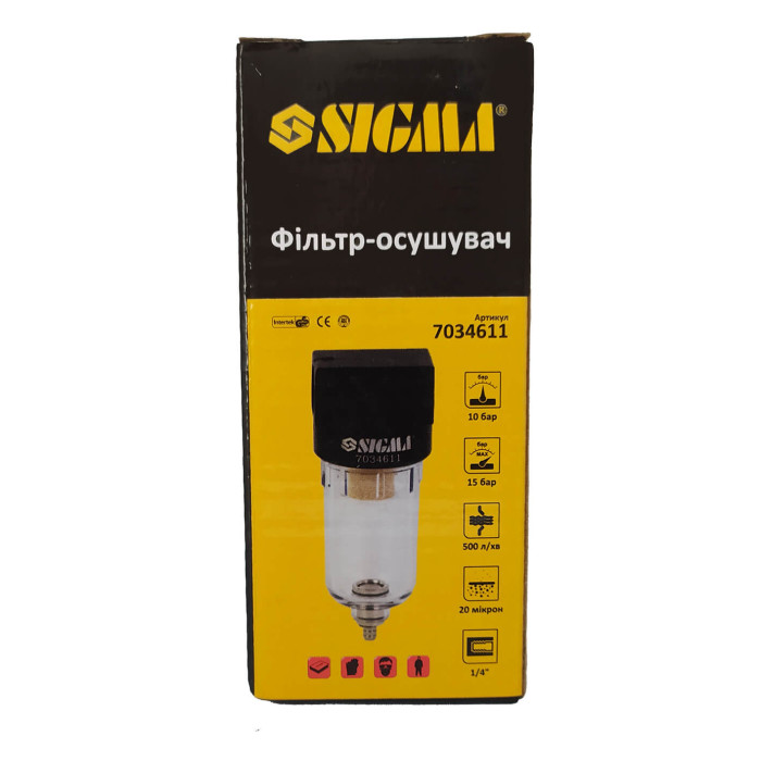 Фільтр-вологорозподільний Sigma 500 л/хв 1/4 без манометра
