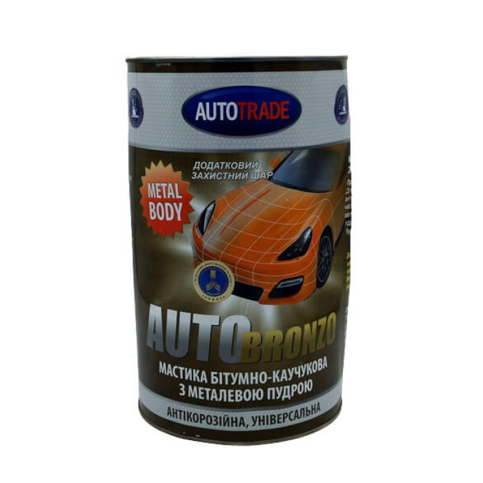 Купити Мастика бітумно-каучукова антикорозійна бронза універсальна AUTOTRADE BR 5 л в Україні