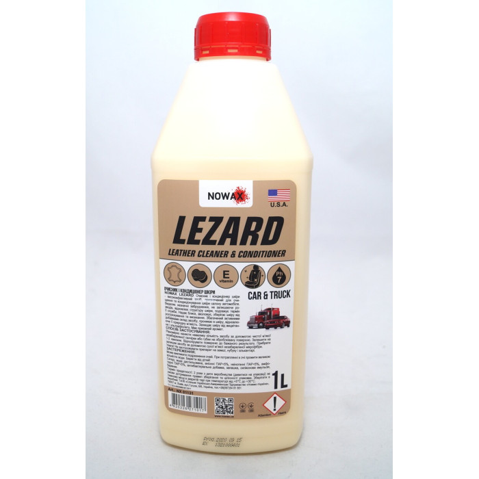 Купити Очисник та кондиціонер шкіри NOWAX LEZARD, готовий розчин 1л (NX01131) в Україні